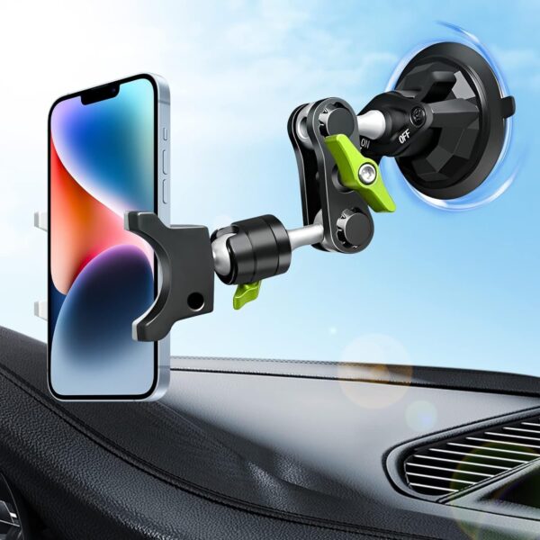 Leepiya Car Phone Mount Video Recording Universal Magic Arm Suction Car Phone Mount  Holder - Image 14