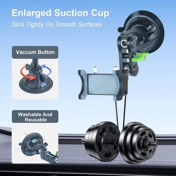 Leepiya Car Phone Mount Video Recording Universal Magic Arm Suction Car Phone Mount  Holder - Image 17