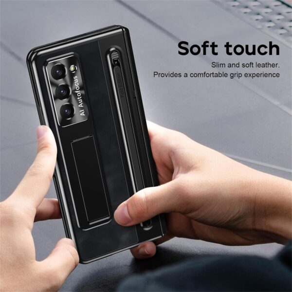 Luxury Premium Retro Leather Folding Stand Phone Case For Samsung Galaxy Z Fold 5 - Image 18