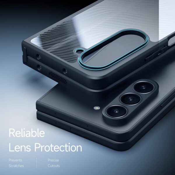 DUX DUCIS Crystal Clear with Flowing Lines Back Cover Case Cover for Samsung Z Fold 4 5G - Image 4