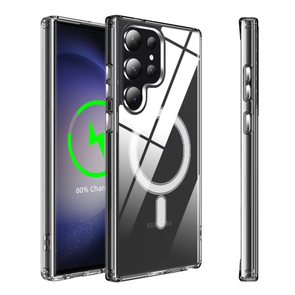 Luxury Premium Shockproof Clear MagSafe Magnetic Cover Case For Samsung Galaxy S22 Ultra/S23 Ultra - Image 5