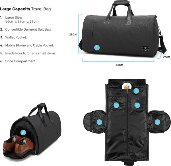 Duffle Trip Waterproof Business Multifunction Portable Travel Storage Suits Shoulder Bag - Image 13