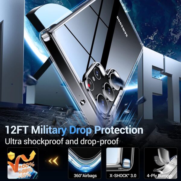 Luxury Premium Anti-Burst Transparent Case Cover For Samsung Galaxy S22 Ultra/S23 Ultra - Image 14