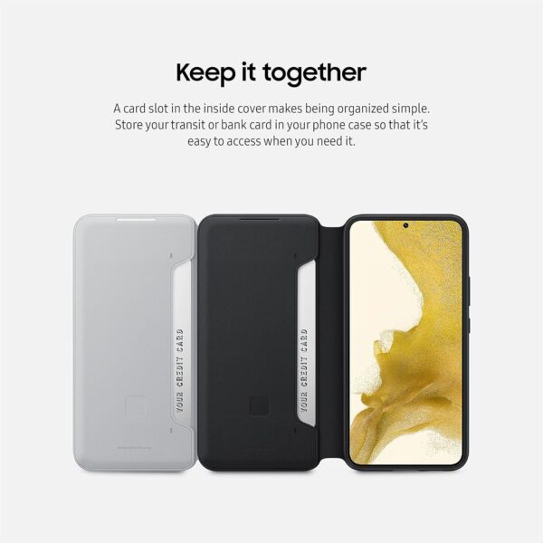LED View Cover Intelligent View Flip Cover Phone Case Cover For Samsung Galaxy S22 Plus - Image 8