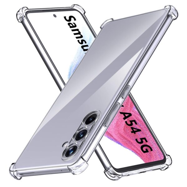 Luxury Premium Anti-Burst Transparent Case Cover and 3D Glass Protector For Samsung Galaxy A15