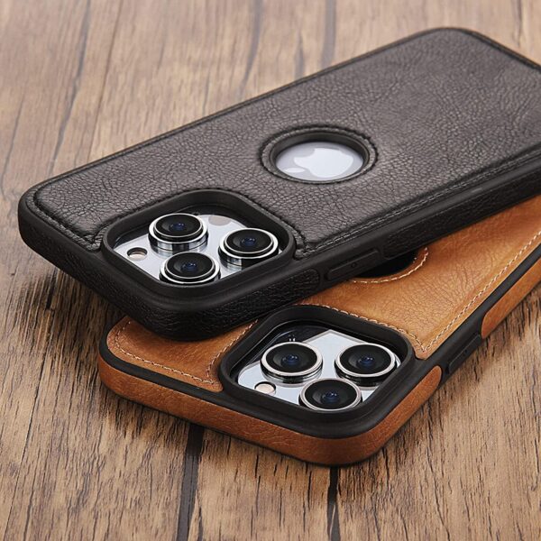 iPhone 13/14 Series PU Leather Shockproof Business Style Mobile Phone Case - Image 6