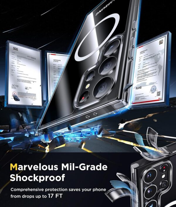Luxury Premium Shockproof Clear MagSafe Magnetic Cover Case For Samsung Galaxy S22 Ultra/S23 Ultra - Image 17