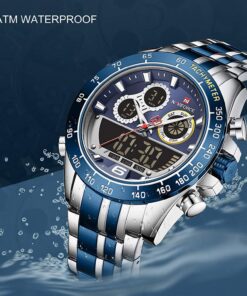 Alternative view of NAVIFORCE Mens Analog Digital Sport Watches Waterproof Multifunction Chronograph Silicone Strap Watch