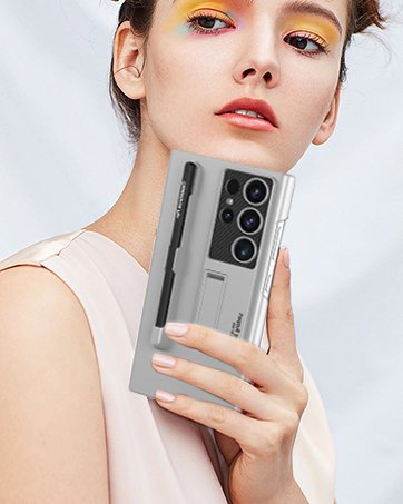 Luxury Premium Ultra Thin Matte Bracket Pen Slot Case Cover For Samsung Galaxy S24 Ultra - Image 12