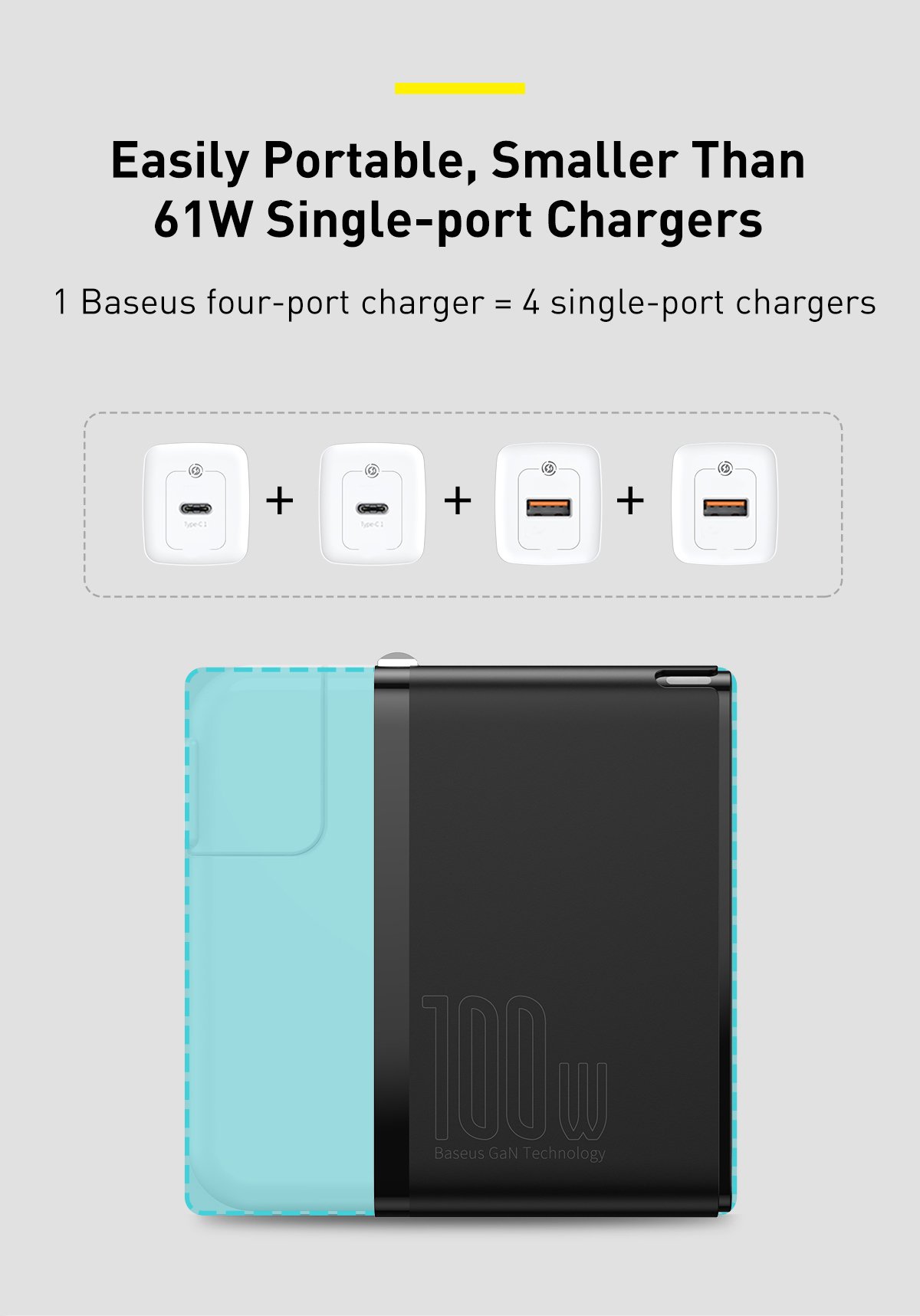 Baseus 140W GaN Charger USB Type C PD3.1 Fast Charge - Image 3