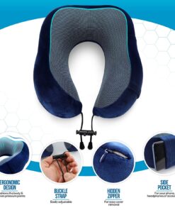 Memory Foam U-shaped Neck Soft Travel Pillow Massage