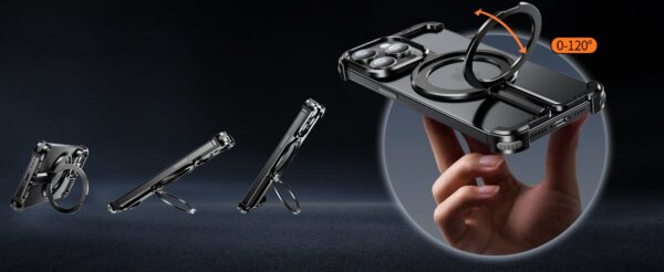 Luxury Premium Metal Framless Magsafe Magnetic Stand Phone Case Cover For iPhone Series - Image 3