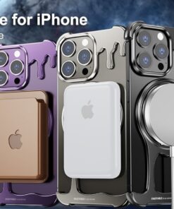 Luxury Premium Wireless Frameless with Magsafe Kickstand 360° Rotatable Magnetic Stand Case Cover For iPhone 14 Pro Max