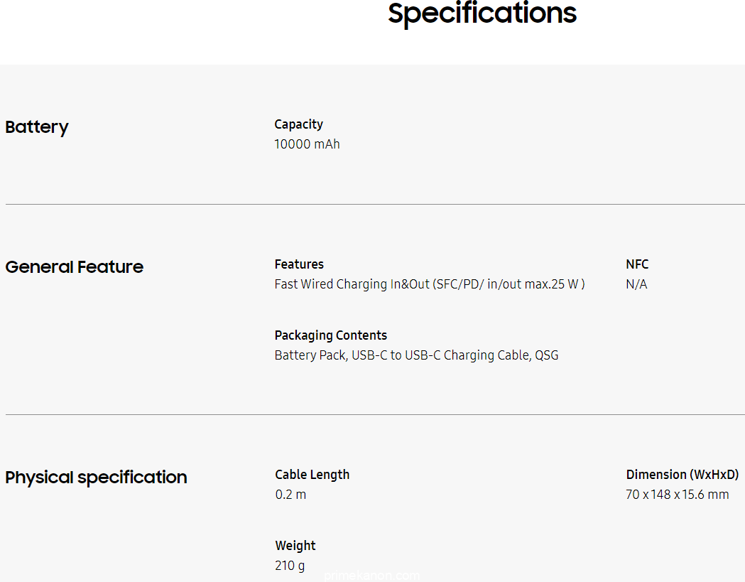 Original 25W Samsung 10,000mAh/20,000mAh Super Fast Charge Battery Pack (EP-P3400) - Image 8