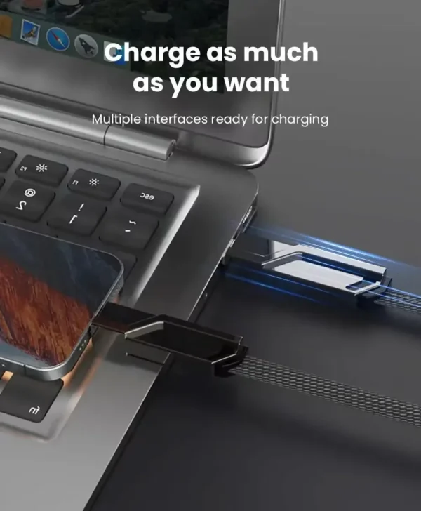 WIWU 4 in 1 100W USB USB Type C To USB C Cable Fast Charging Lighting Data Cord - Image 2