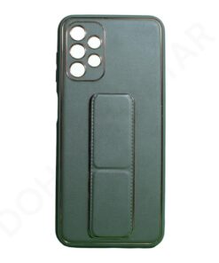 Alternative view of Premium Gold Electroplated Luxury Leather Case with Magnetic Car Mount Holder & Wrist Strap Case Kickstand for Samsung Galaxy A Series