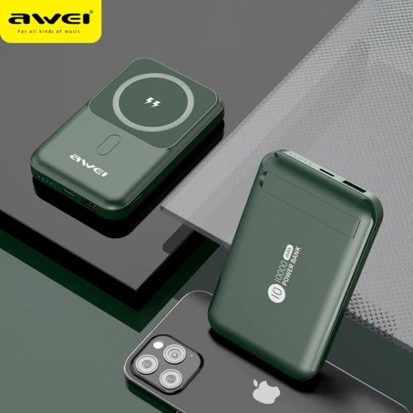 Awei P139K 10000mAh Portable Powerbank Magnetic Wireless Power Bank - Image 20