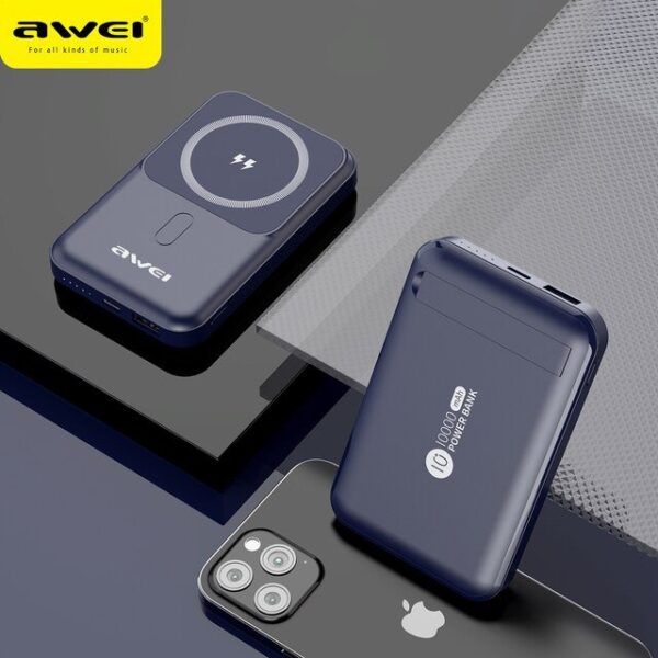Awei P139K 10000mAh Portable Powerbank Magnetic Wireless Power Bank - Image 19