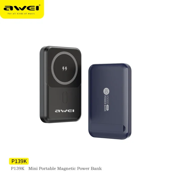 Awei P139K 10000mAh Portable Powerbank Magnetic Wireless Power Bank - Image 16