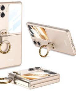 Alternative view of OPPO Find N2 Flip 5G GKK Case With Ring Stand Shockproof Back Glass Protector