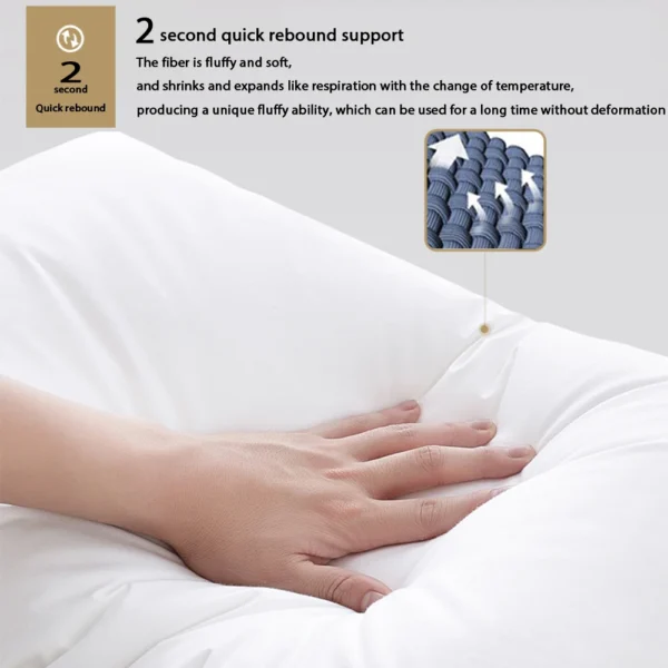 Luxury Premium  Microfiber Core Cushion Neck Spine Protection Bed Pillows - Image 9