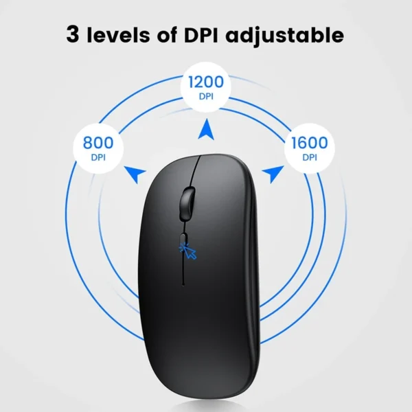 Luxury Premium Wireless Bluetooth Rechargeable Slim Mini Noiseless Cordless Mouse - Image 6