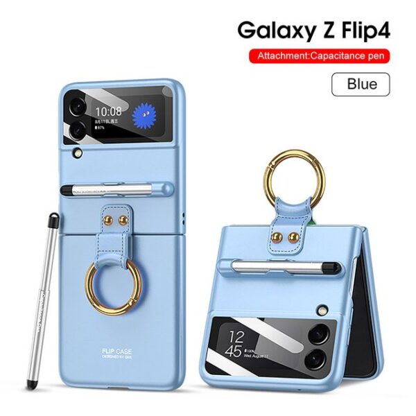 Luxury Premium Ring Case Cover With Capacitance Pen For Samsung Galaxy Z Flip 3/ Z Flip 4 1 - Image 18