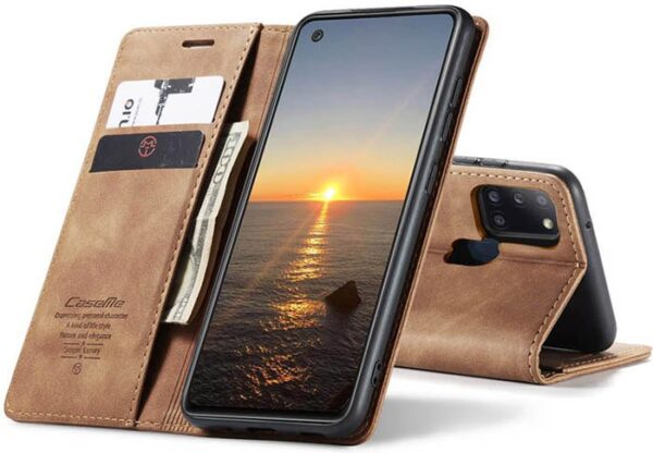 Luxury Premium Caseme Leather Wallet Case Cover and 3D GlassProtector For Samsung Galaxy A21S/A31 - Image 7