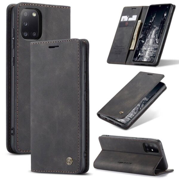 Luxury Premium Caseme Leather Wallet Case Cover and 3D GlassProtector For Samsung Galaxy A21S/A31 - Image 10
