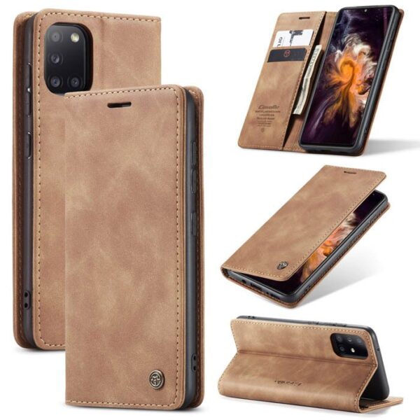 Luxury Premium Caseme Leather Wallet Case Cover and 3D GlassProtector For Samsung Galaxy A21S/A31 - Image 28