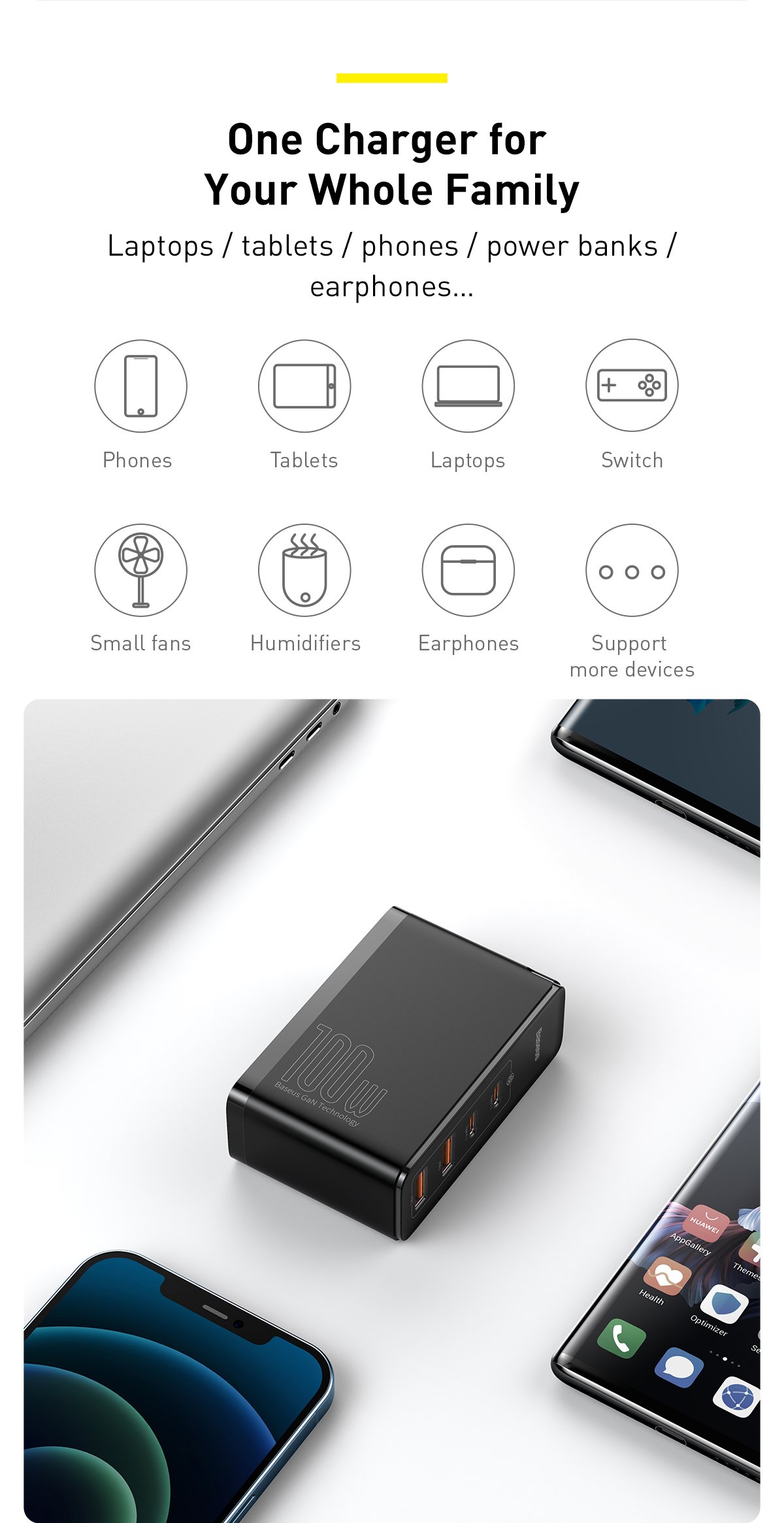 Baseus 140W GaN Charger USB Type C PD3.1 Fast Charge - Image 6