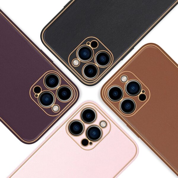 Dux Ducis Yolo Leather Electroplated Case Cover and 3D Glass Protector for iPhone 15 pro/15 Pro Max - Image 5
