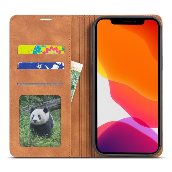 Fornwenw Genuine Leather Flip Cover for iPhone 12 Series - Image 5