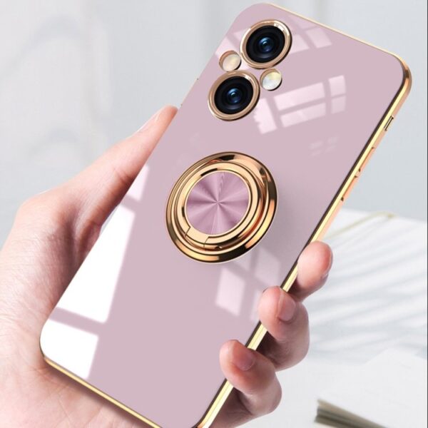 Luxury Premium Electroplated Gold Plated Case Cover and 3D Glass Protector For Oppo A96 - Image 14