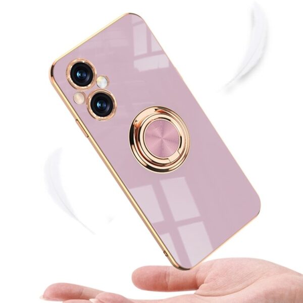 Luxury Premium Electroplated Gold Plated Case Cover and 3D Glass Protector For Oppo A96 - Image 17