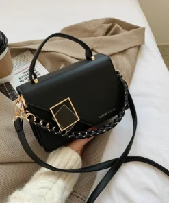 Alternative view of Luxury Premium Fashion Texture Small Chain New Simple Square Versatile One Shoulder Crossbody Bag