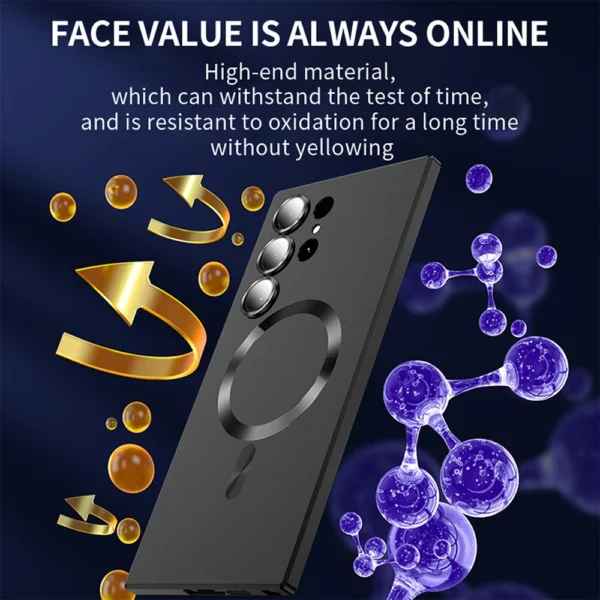 Magsafe Wireless Charging  Camera Lens Protection Case Cover For Samsung Galaxy S22 Ultra - Image 3