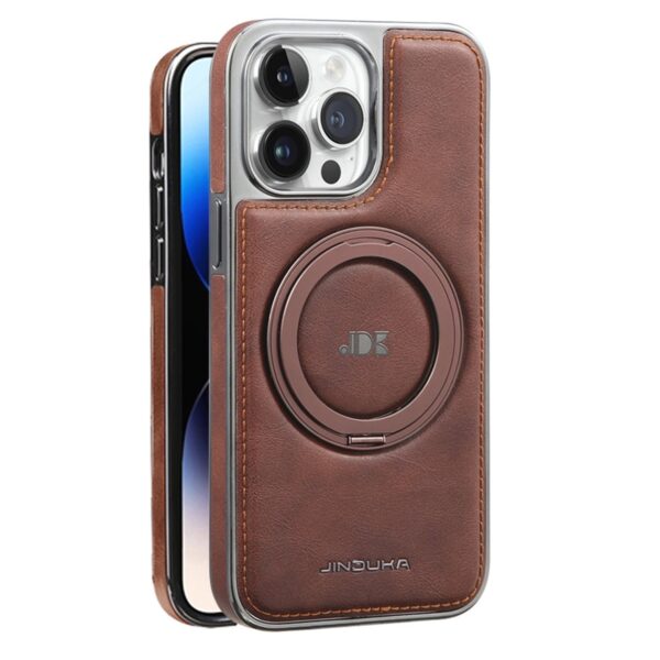 Fun-Casery Magnetic Kickstand Shockproof Leather Case for IPHONE 16/15/14 PRO MAX SERIES - Image 13