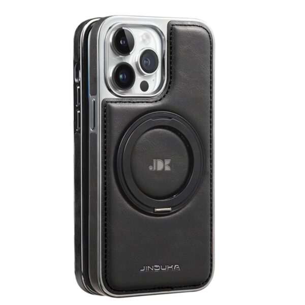 Fun-Casery Magnetic Kickstand Shockproof Leather Case for IPHONE 16/15/14 PRO MAX SERIES - Image 10