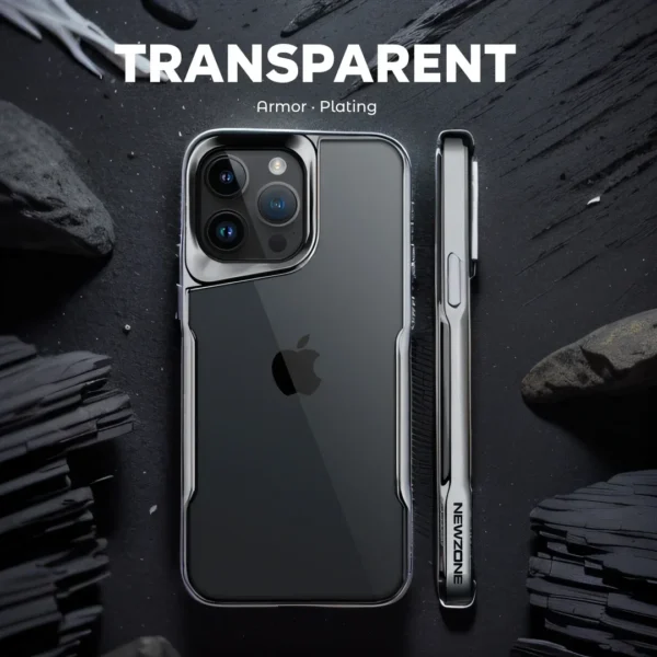 Exquisite Electroplated Acrylic Luxury Shockproof Shell with TPU Soft Frame Phone Case for iPhone Series - Image 4