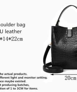 Alternative view of Yogodlns Retro Alligator Crocodile Large Capacity Crossbody Shoulder Messenger Bag