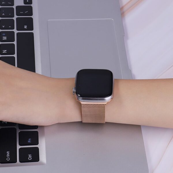 Milanese Magnetic Loop Strap bracelet Band For iWatch Series - Image 10