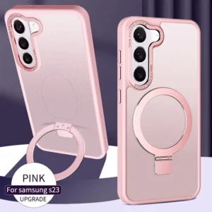 Luxury Premium Magnetic Matte Ring Holder Bracket Stand Case Cover For Samsung Galaxy S23
