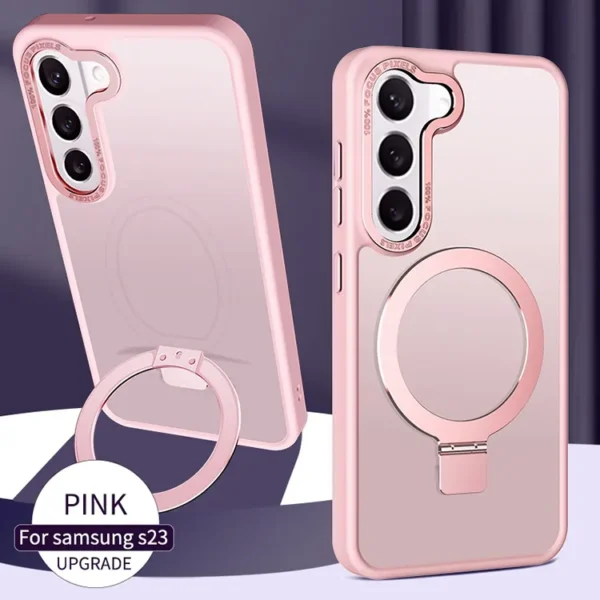 Luxury Premium Magnetic Matte Ring Holder Bracket Stand Case Cover For Samsung Galaxy S23