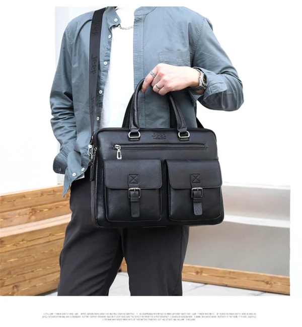 JEEP BULUO Wise Classic Business Choice British Style Laptop Bag - Image 16