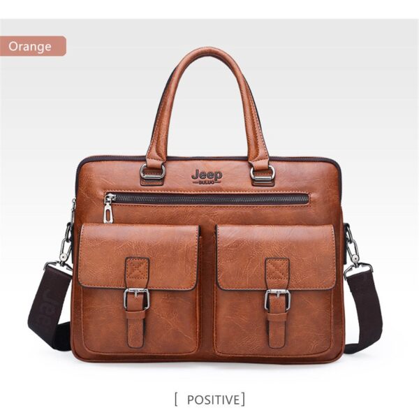 JEEP BULUO Briefcase Bags For Men Business Fashion Office Work Handbag - Image 11