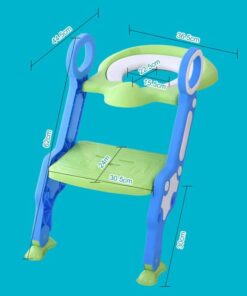 Alternative view of Folding Baby Potty Infant Kids Toilet Training Seat with 2 Adjustable Levels Ladder