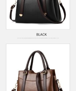 Alternative view of Luxury Premium PU Leather Satchel Shoulder Messenger Tote Purse Crossbody Bag