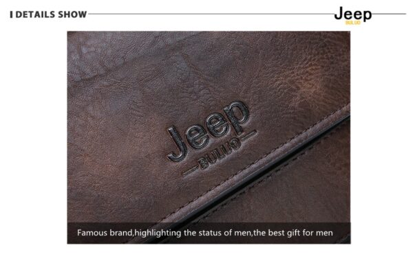 JEEP BULUO Brand Business Briefcase Split Leather High Quality Laptop Bag - Image 14