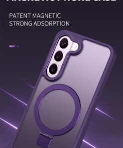 Alternative view of Luxury Premium Magnetic Matte Ring Holder Bracket Stand Case Cover For Samsung Galaxy S23